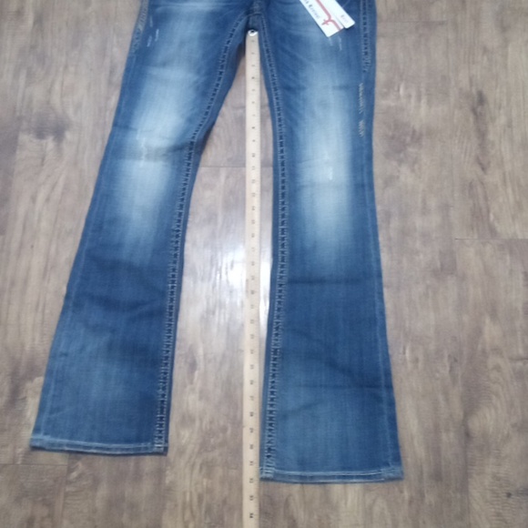 Rock Revival Women's 26 Bootcut Alanis Embellished Embroidered Distressed NWT - Picture 11 of 12